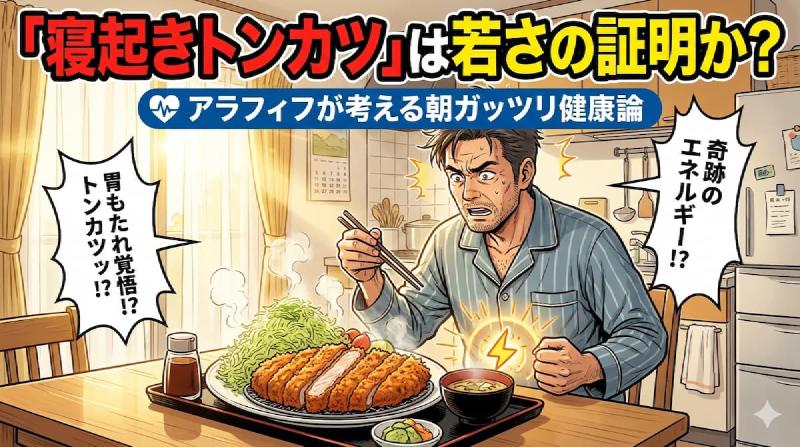 Featured image of post 「寝起きトンカツ」は若さの証明か?アラフィフが考える朝ガッツリ健康論