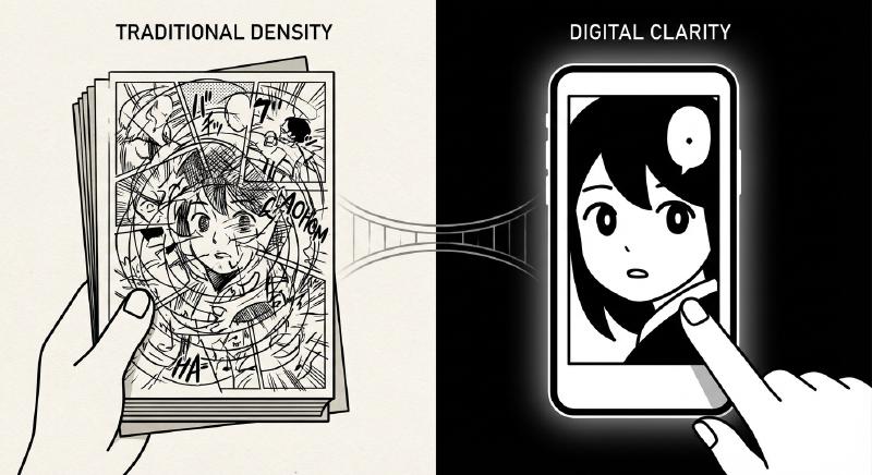 Featured image of post 「最近のマンガは線が少ない」は劣化ではない――電子書籍時代の最適化という真実
